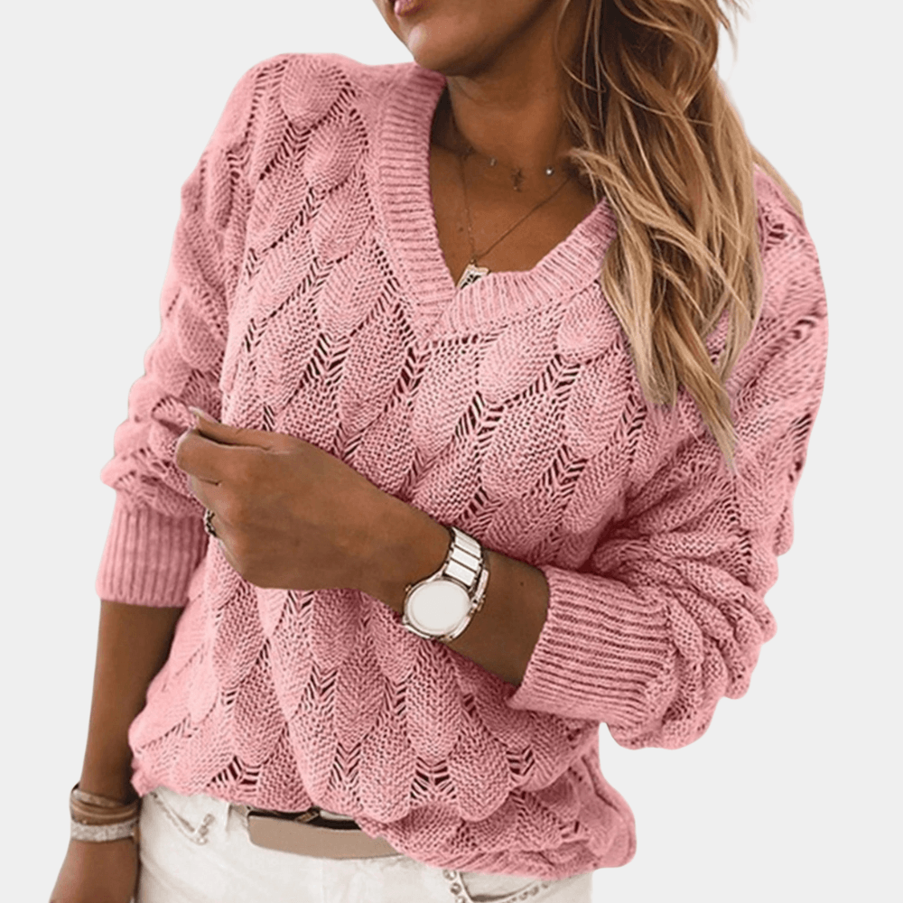 Levoire | Col V En Fédre, Pull À Manches Longues Rosa