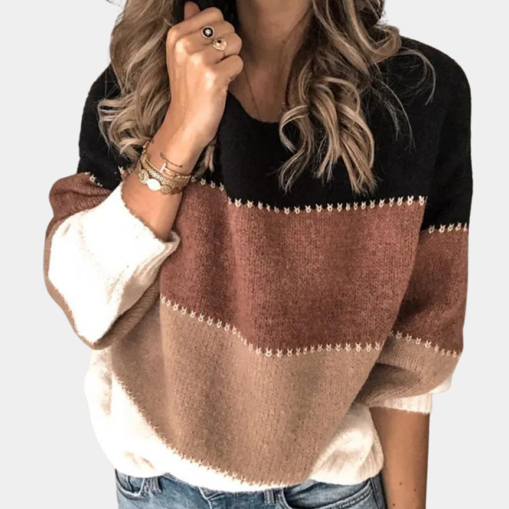 Levoire | Pull Loose En Maille Nid D'Abeille marron