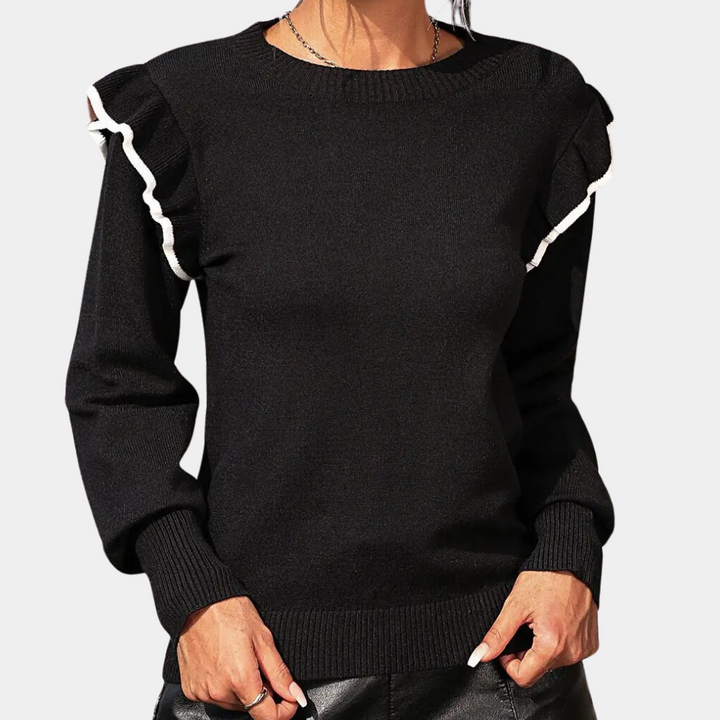 Levoire | Pulls Pour Femmes À Motif Volant Confortable Noir