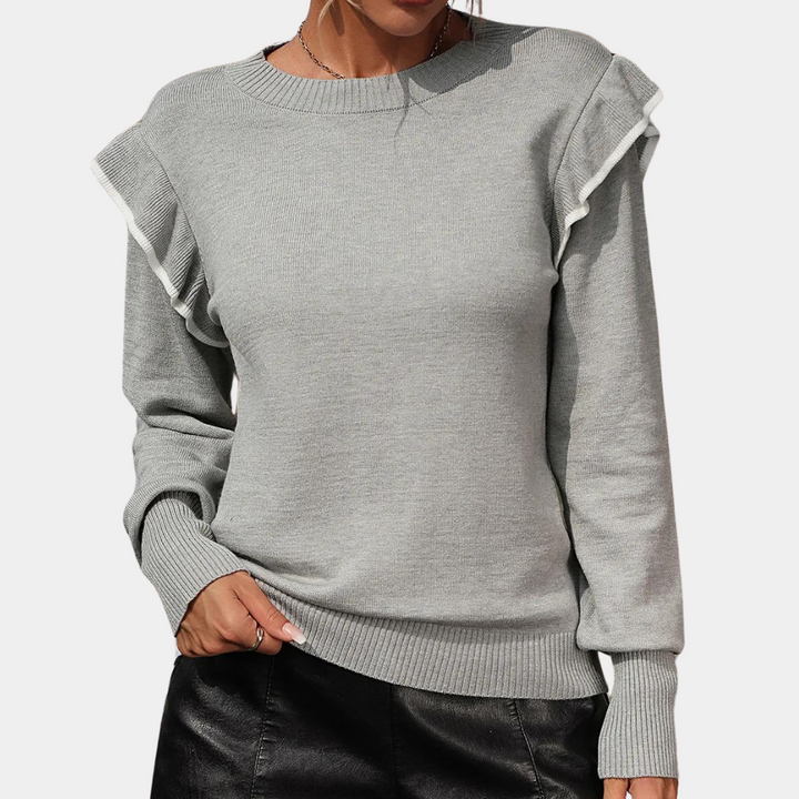 Levoire | Pulls Pour Femmes À Motif Volant Confortable Gris