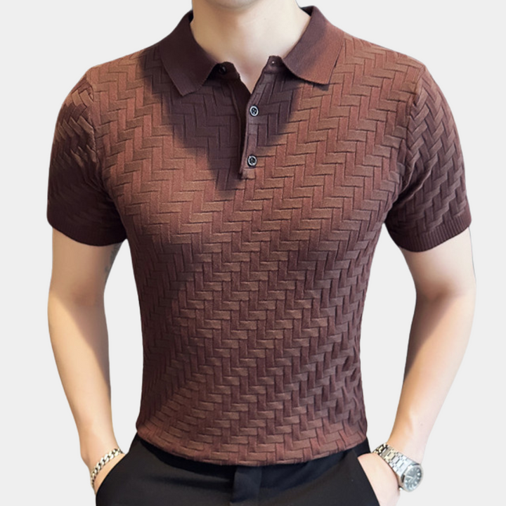 Levoire | Polo Shirt De Luxe À Manches Courtes Pour Hommes Braun