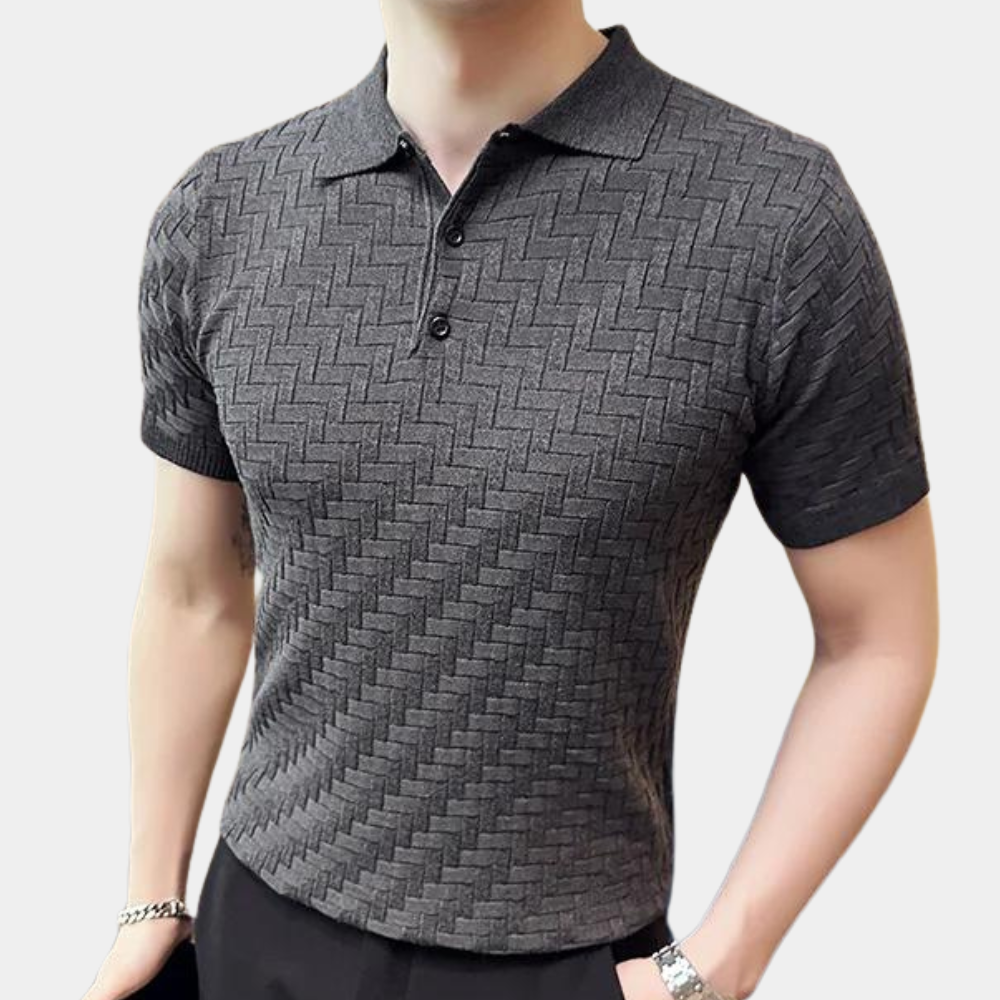 Levoire | Polo Shirt De Luxe À Manches Courtes Pour Hommes Gris