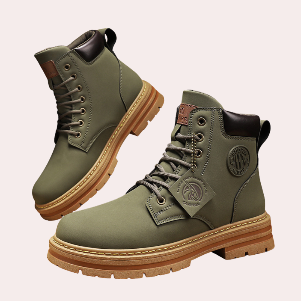 Levoire | Chaussures Pour Hommes Cuir Luxe Elegance Intemporelle Vert olive