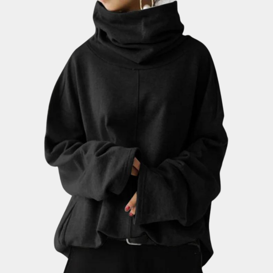 Levoire | Pull Moderne Pour Femmes Avec Col Roulé Noir