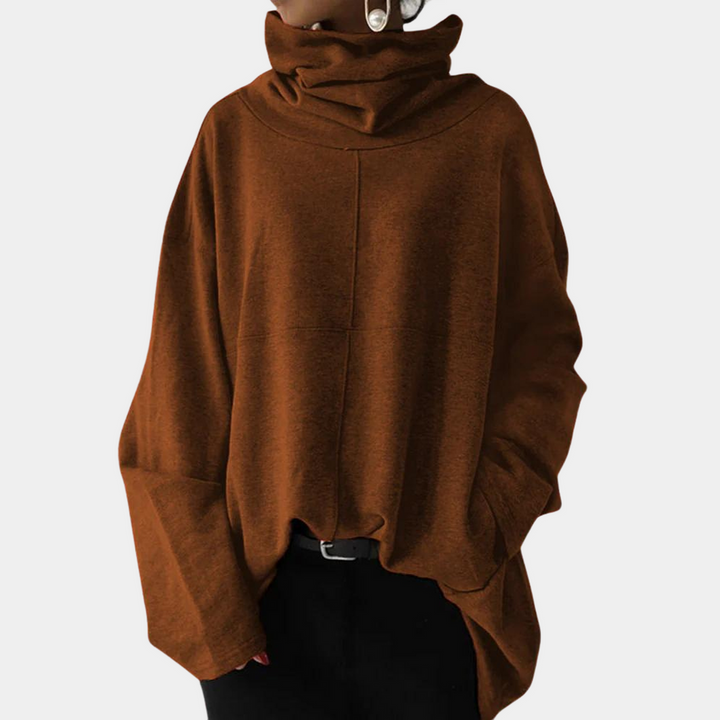 Levoire | Pull Moderne Pour Femmes Avec Col Roulé Café