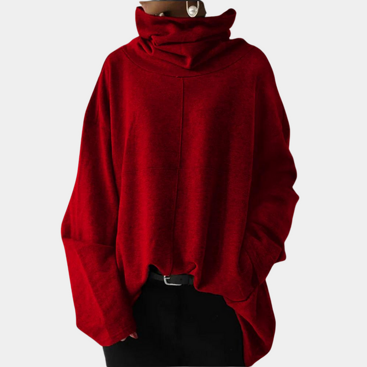 Levoire | Pull Moderne Pour Femmes Avec Col Roulé Rot
