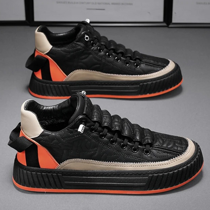 Levoire | Baskets Pour Hommes Decontracte Et Unique Multicolore Tendance Noir Orange