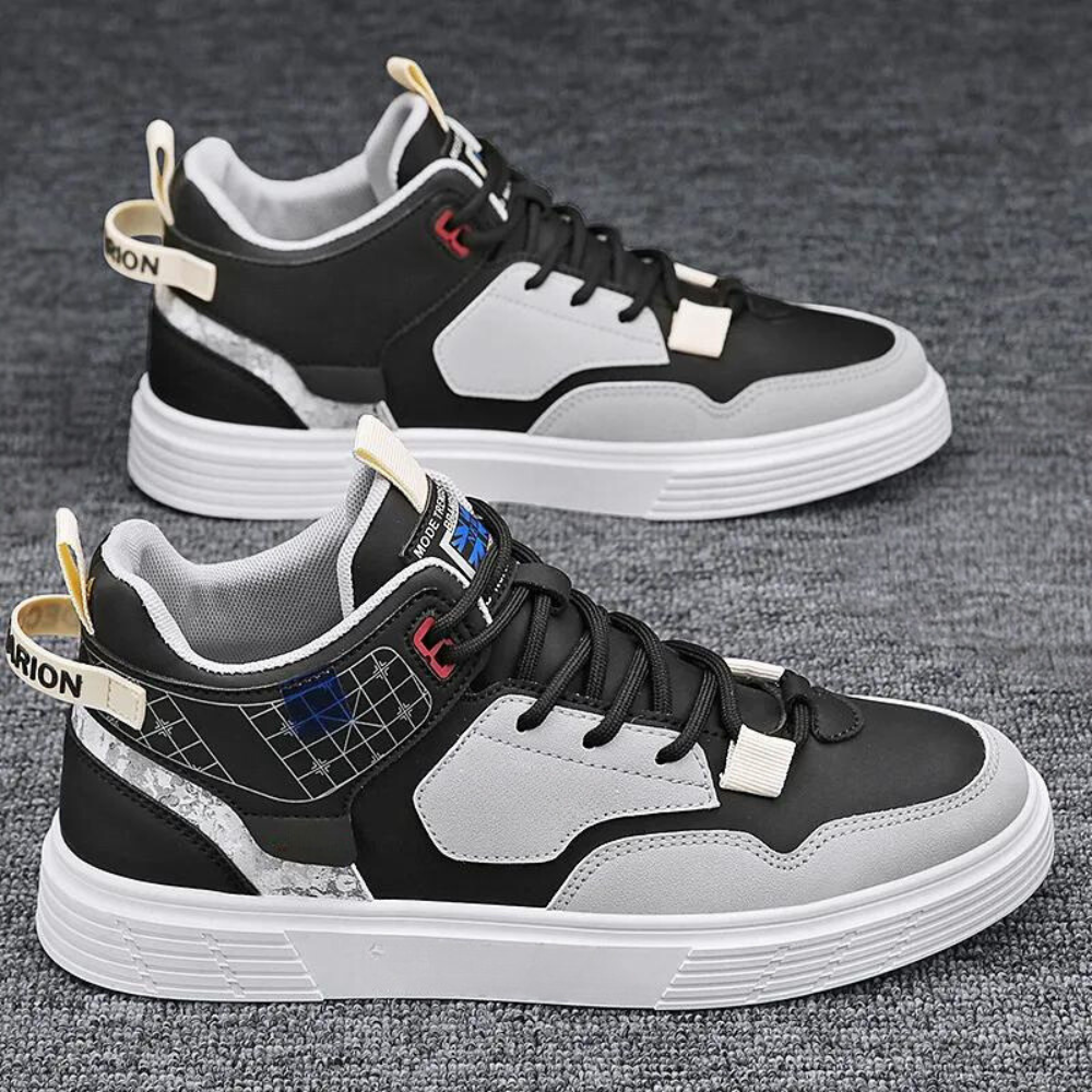 Levoire | Baskets Pour Hommes Cuir De Haute Qualite Respirant Et Elegant Noir