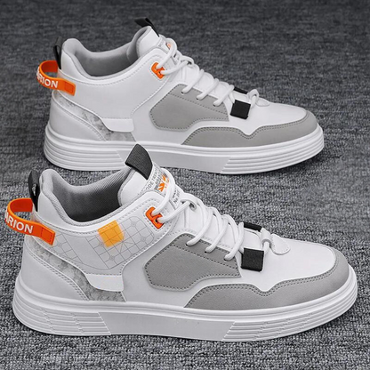 Levoire | Baskets Pour Hommes Cuir De Haute Qualite Respirant Et Elegant Blanc