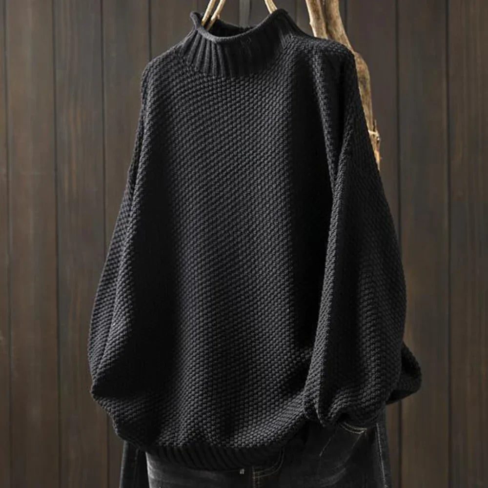 Levoire | Pull À Col Roulé Élégant Pour Femmes Noir