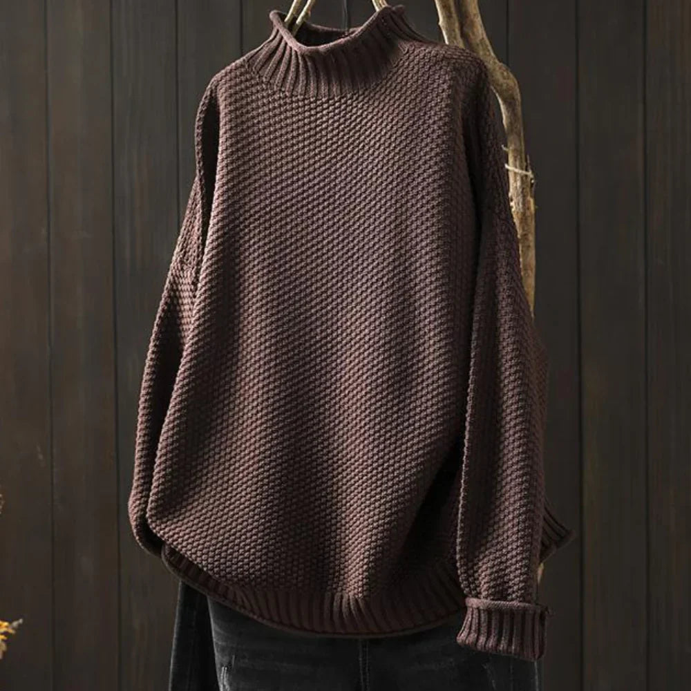 Levoire | Pull À Col Roulé Élégant Pour Femmes Café