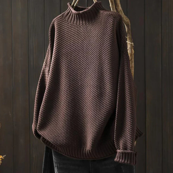 Levoire | Pull À Col Roulé Élégant Pour Femmes Café