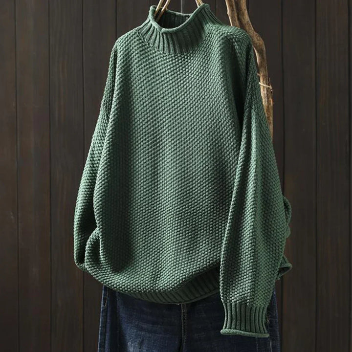 Levoire | Pull À Col Roulé Élégant Pour Femmes Vert
