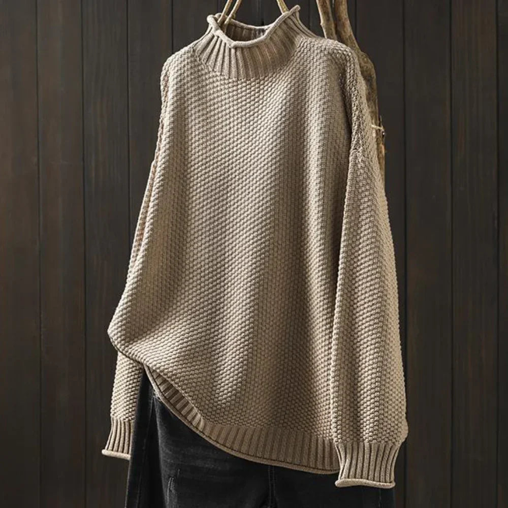 Levoire | Pull À Col Roulé Élégant Pour Femmes Khaki