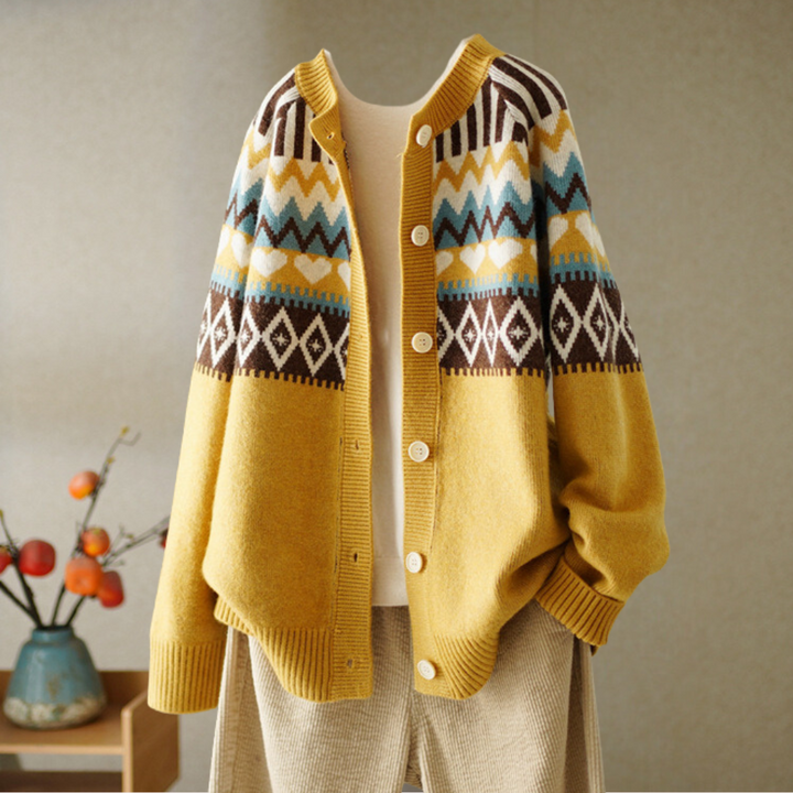Levoire | Pull D’Hiver Col Bardot Moderne Jaune