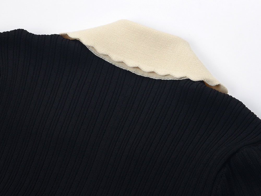 Levoire | Robe Midi À Col En Tricot
