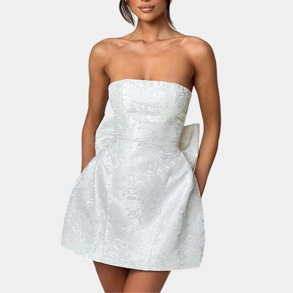 Levoire | Sans Manches Brodé Vêtements Féminins Avec Nœud Blanc (encore 2 en stock)