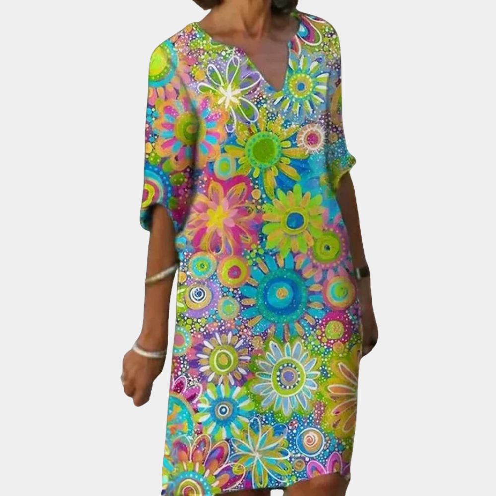 Levoire | Robe À Fleurs Courte Tendance