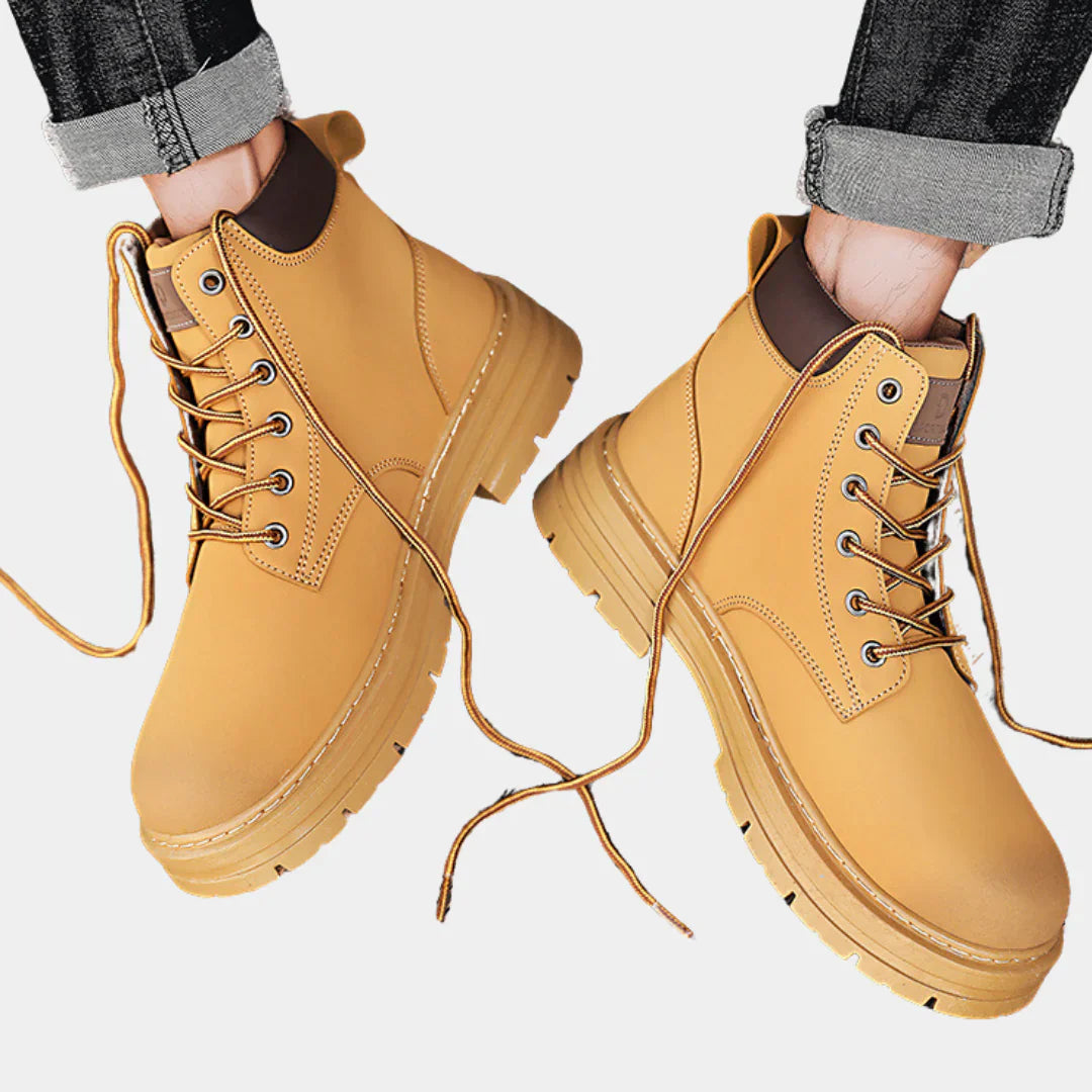 Levoire | Bottes Pour Hommes Classiques Au Look Vintage Jaune