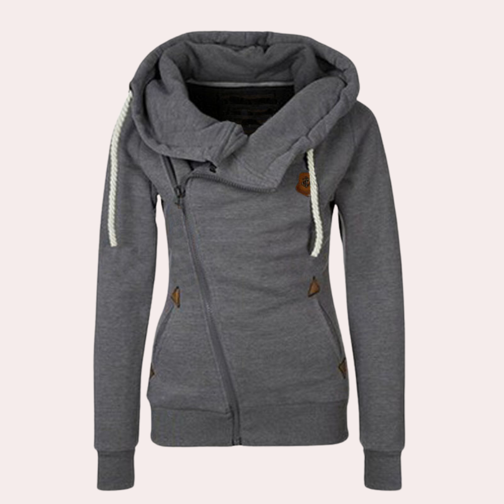 Levoire | Sweat-Shirt À Capuche Zippé À Manches Longues Gris
