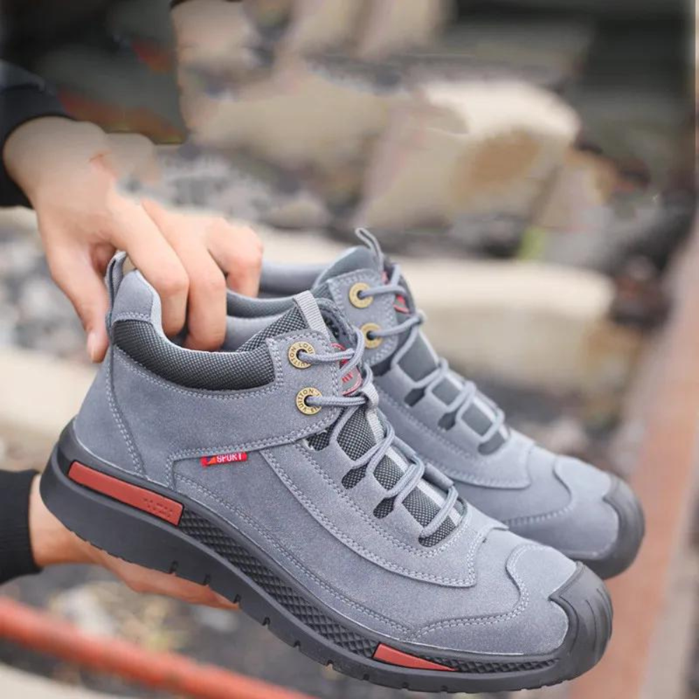 Levoire | Chaussures De Travail Pour Hommes S3 Embout En Acier Confortables Et Elegantes Gris