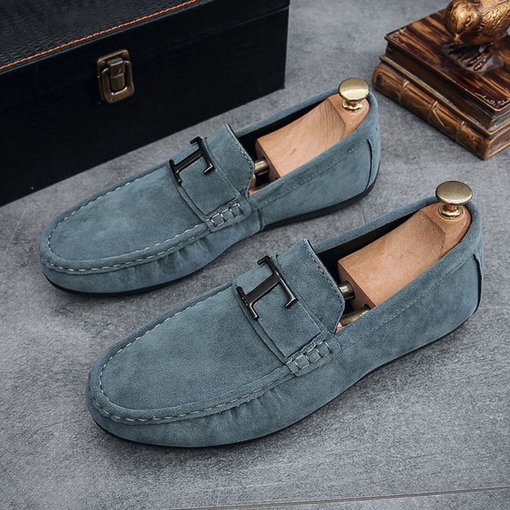 Levoire | Mocassins Pour Hommes Slip-On De Luxe Confortable & Elegant Bleu