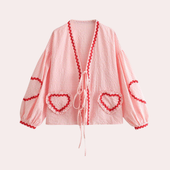 Levoire | Haut À La Mode Pour Femmes Avec Appliqué Cœur Rosa (encore 2 en stock)