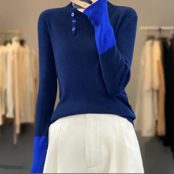 Levoire | T-Shirt Hiver Doux Décontracté Bleu