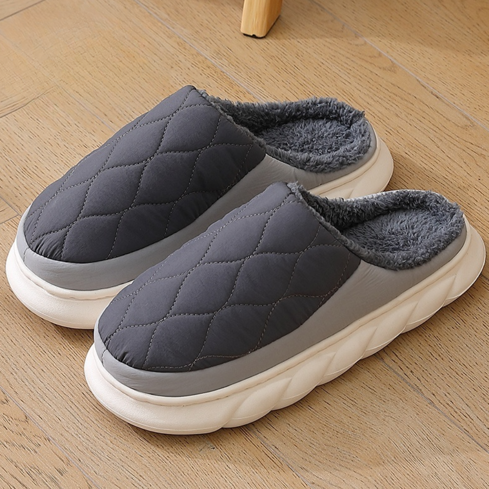 Levoire | Chaussons Chauds Et Doux Pour Hommes Gris foncé