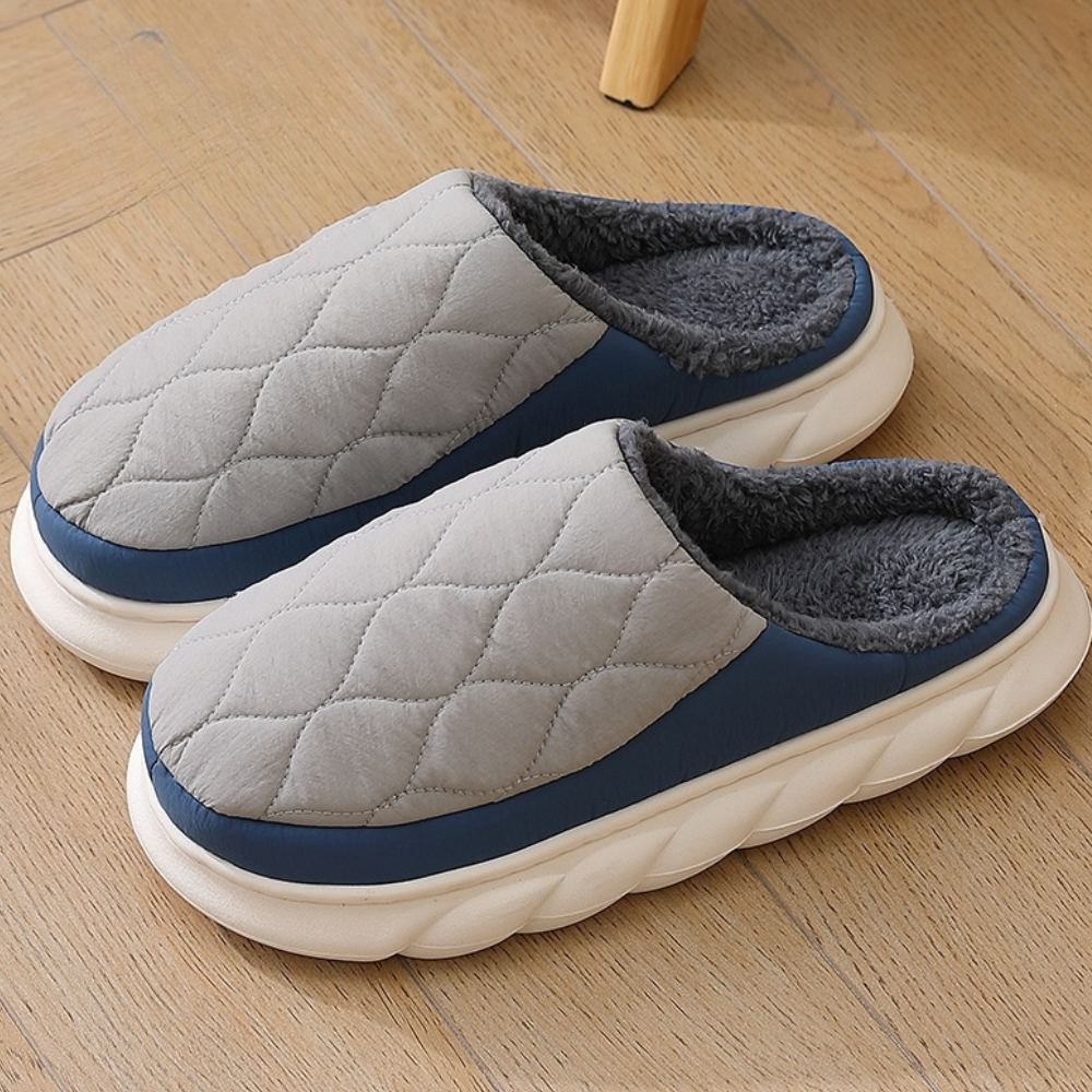 Levoire | Chaussons Chauds Et Doux Pour Hommes Gris clair