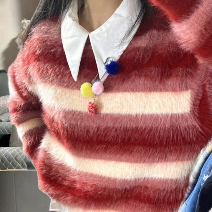 Levoire | Pull Douillet Rayé Confortable Une taille