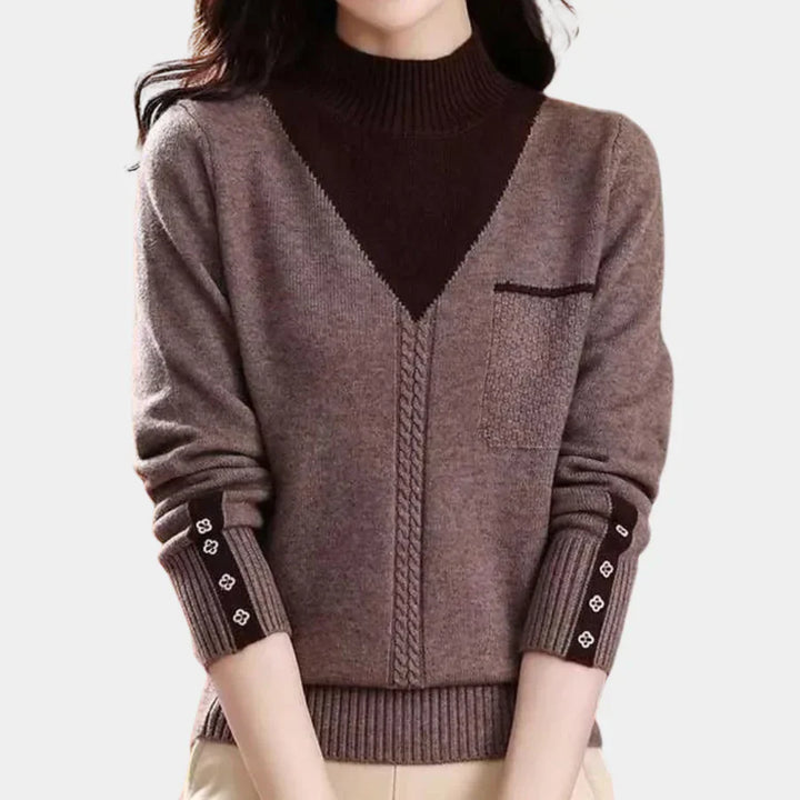 Levoire | Pull En Tricot Stylé Pour Femmes Braun