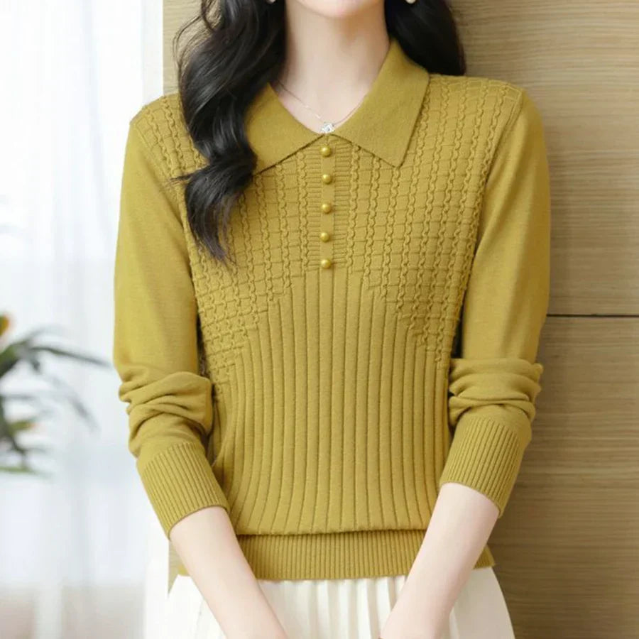 Levoire | Pull En Tricot Simple Pour Femmes vert pomme