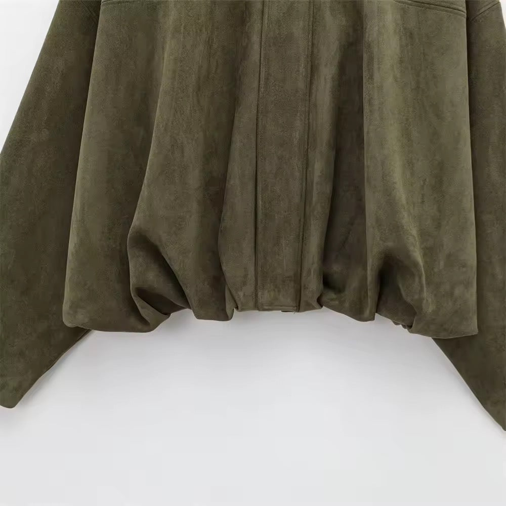 Levoire | Grande Taille Veste Bomber En Daim