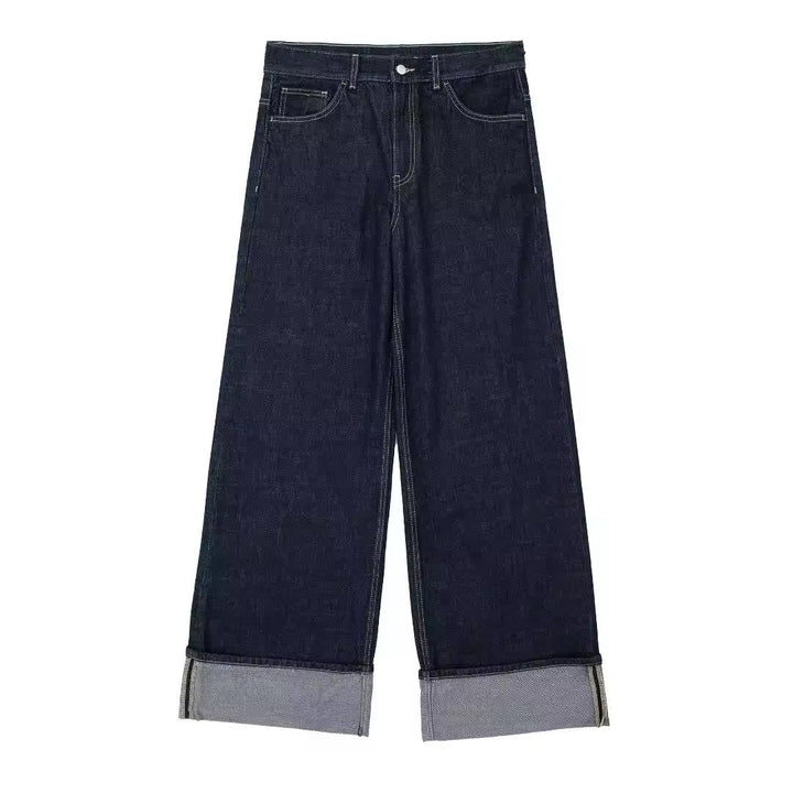 Levoire | Jean À Jambe Large Avec Revers