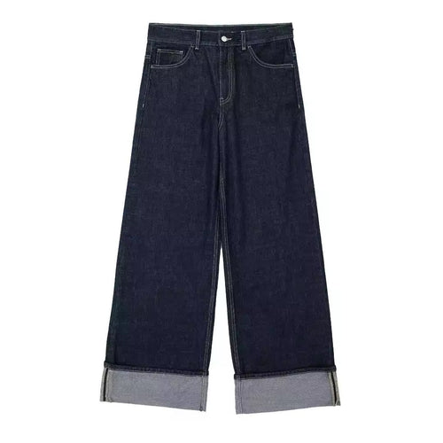 Levoire | Jean À Jambe Large Avec Revers