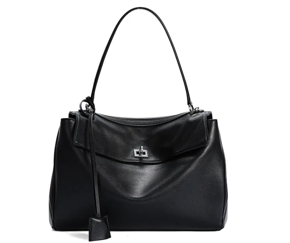 Levoire | Élégance Sac À Main Noir Argent
