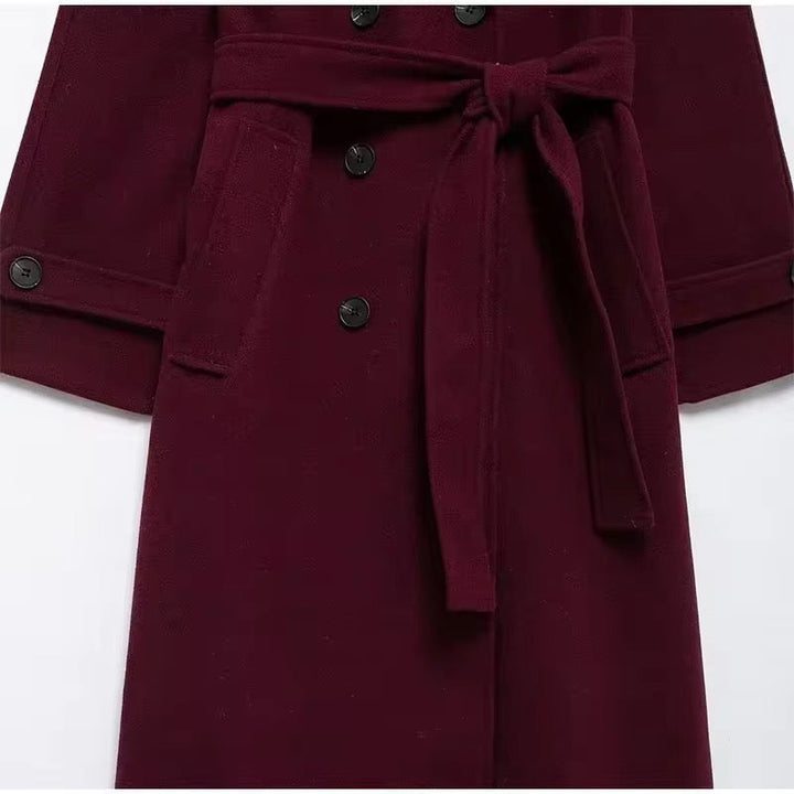 Levoire | Trench-Coat Élégant Couleur Bordeaux