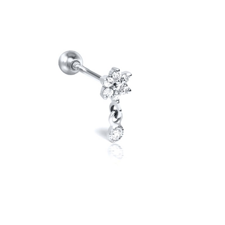 Levoire | Boucles D'Oreilles En Zirconium Cristal Argent Daisy