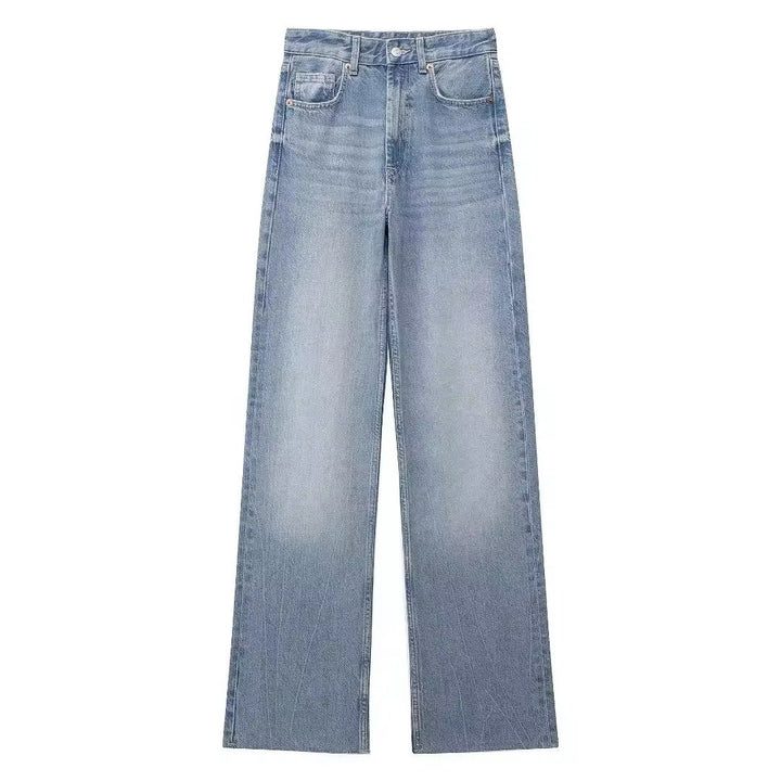 Levoire | Jean Classique Taille Haute Évasée Bleu