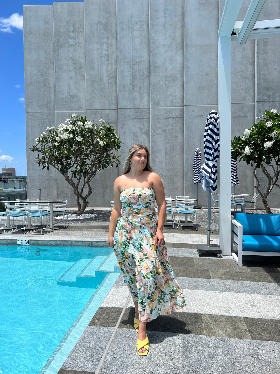 Levoire | Robe Maxi Sans Manches Florale Pour Femmes