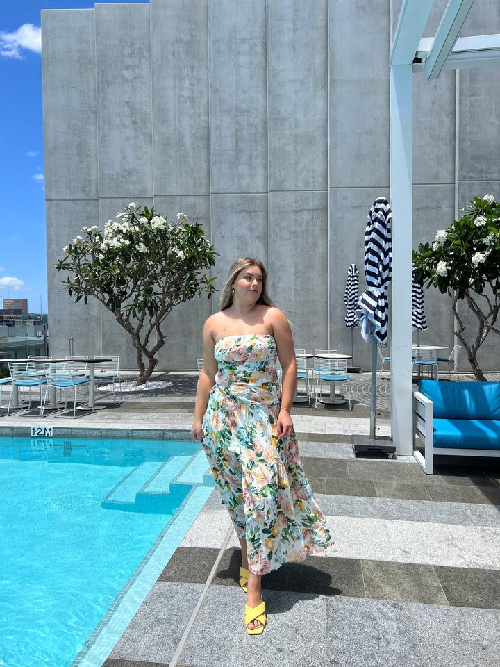 Levoire | Robe Maxi Sans Manches Florale Pour Femmes