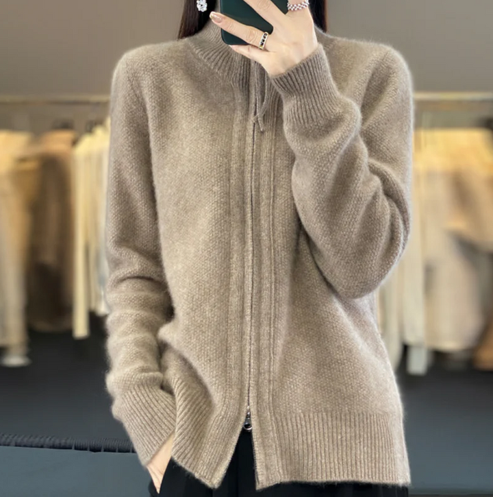 Levoire | Confortable veste en laine cachemire Brun clair