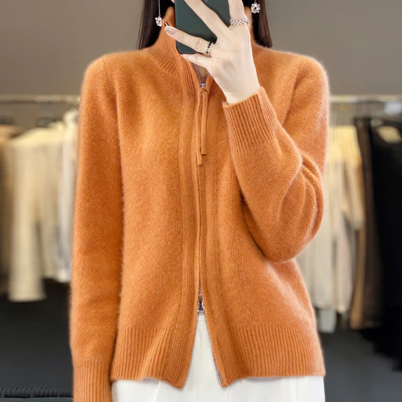 Levoire | Confortable veste en laine cachemire Orange