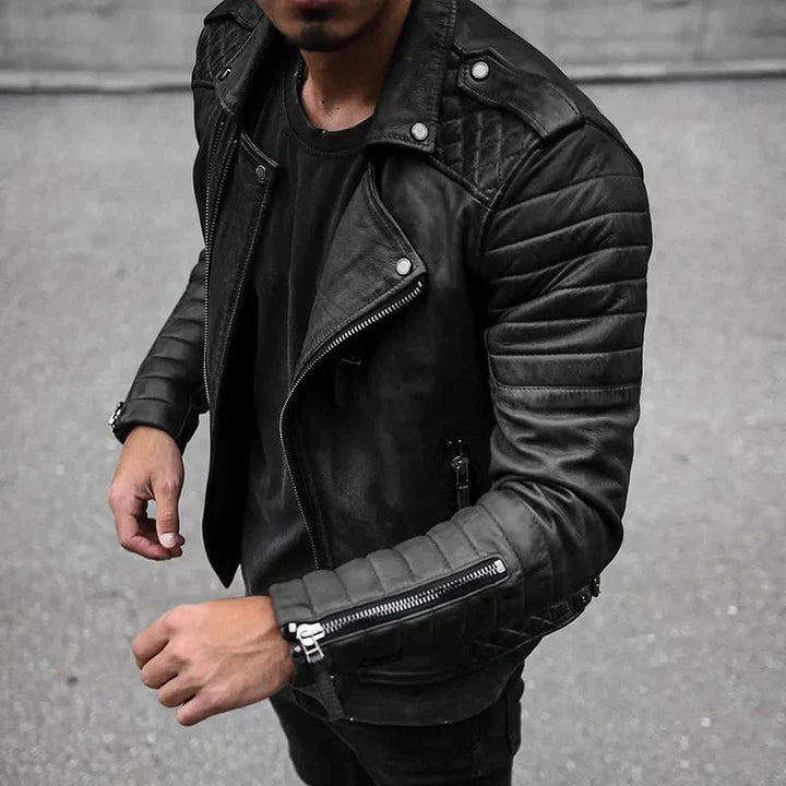 Levoire | Veste En Cuir De Haute Qualite Pour Hommes, Durable Et Elegante Noir