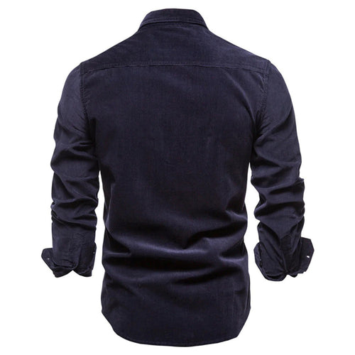 Levoire | Chemise En Velours Côtelé Pour Hommes Avec Fermeture À Bouton