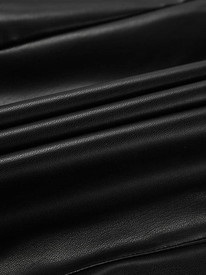 Levoire | Jupe Vintage Élégante En Similicuir Pour Femmes Mode Décontractée