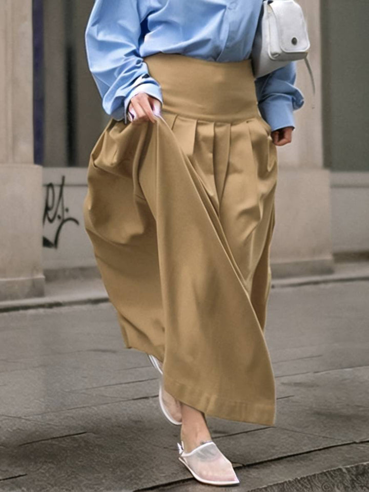 Levoire | Jupe Plissée A-Ligne Unie Élégante Pour Femme