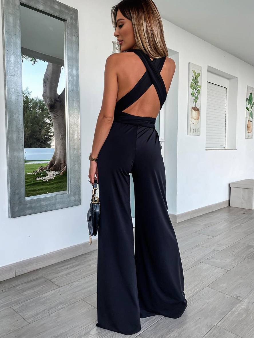 Levoire | Combinaison Large Bandage Croisé Dossier Découvert Élégant Femmes Mariage