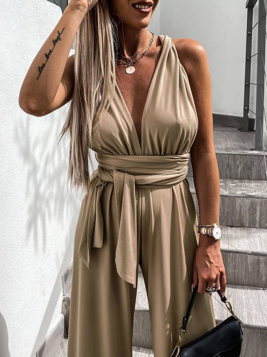 Levoire | Combinaison Large Bandage Croisé Dossier Découvert Élégant Femmes Mariage